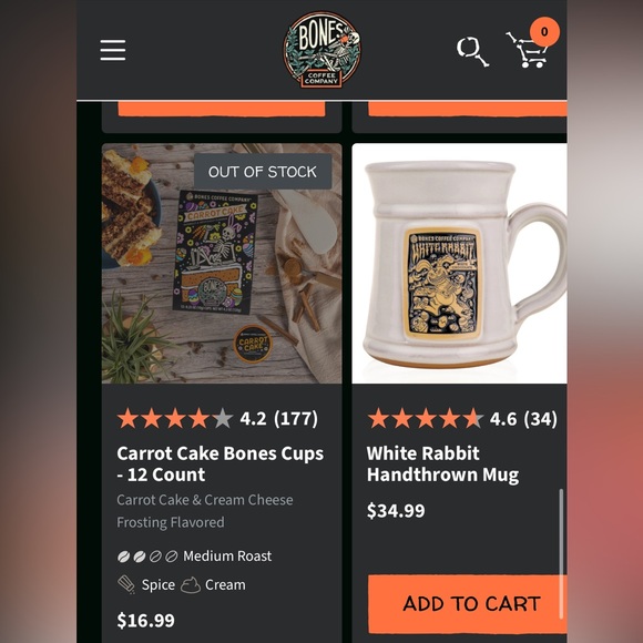 Bones Coffee Co. Paradise and Carrot Cake Coffee Bags - Picture 7 of 7